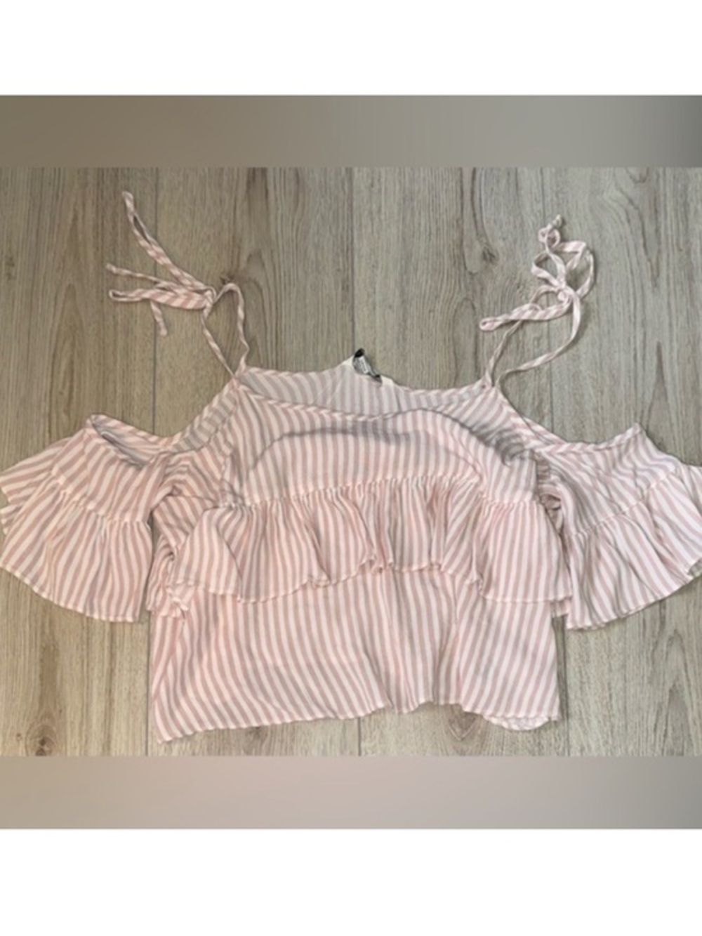 American eagle outfitters pink striped shirt top
